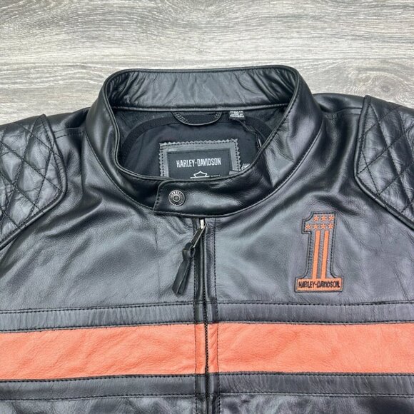 Harley Davidson Motorcycle Riding Jacket Leather Victory Lap Men's 3XL $500 New - Picture 3 of 16